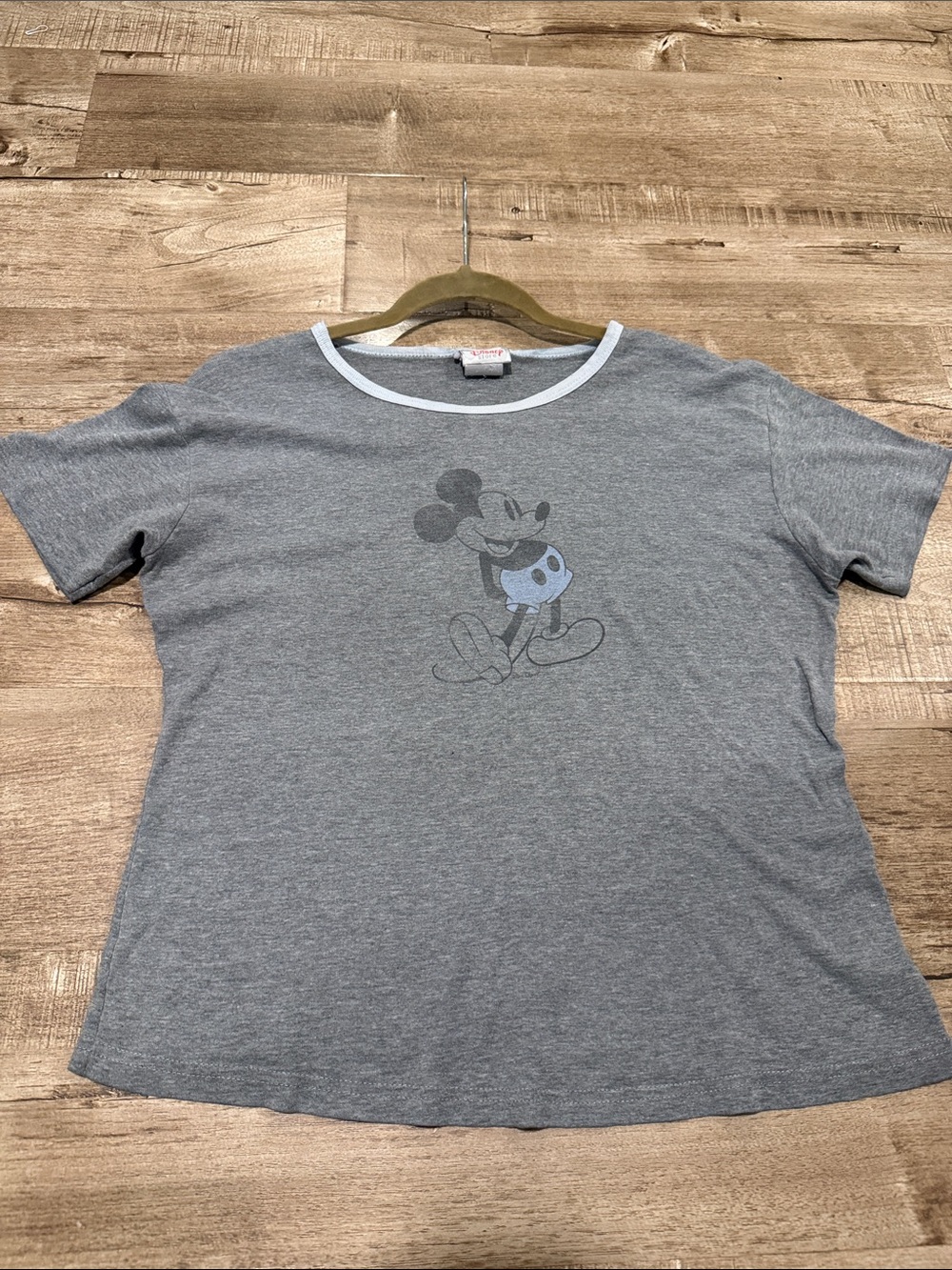 The Perfect Women’s Vintage 90’s Disney Gray Mickey Graphic Ringer Tee